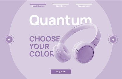 Quantum Headphones banner brand identity branding design graphic design headphones identity illustration ui