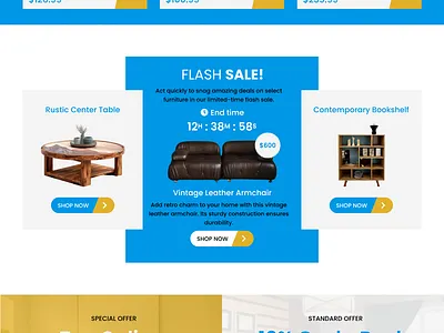 Furniture eCommerce Store Design e commerce furniture home decor interior design landing page ui website