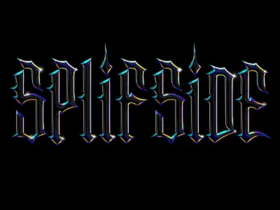 Splif Side Logotype branding chrome club colors design dj filip glow komorowski logotype music neon nightlife script side smoke typography vector