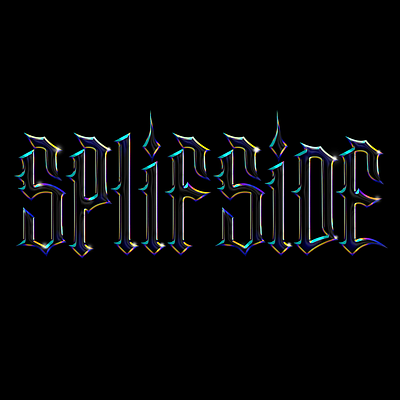 Splif Side Logotype branding chrome club colors design dj filip glow komorowski logotype music neon nightlife script side smoke typography vector