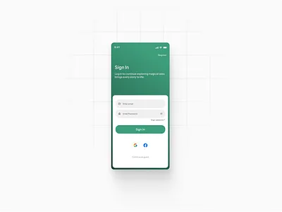 Sign In agency app app ui branding clean design illustration illustration design login mobile ui product design social post typography ui ui ux user experience ux