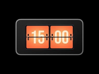 Digital Clock Illustration black clock digital clock figma illustration orange ui