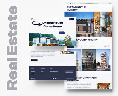 Real Estate Landing page. website design animation graphic design ui