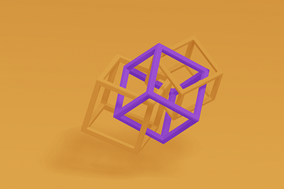 Abstract geometric 3d abstract geometric cubes ui