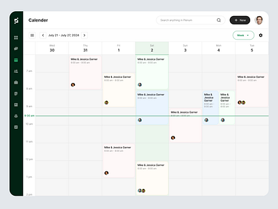 Service Calender Dashboard (SaaS) calender dashboard saas timeline ui ui design ux