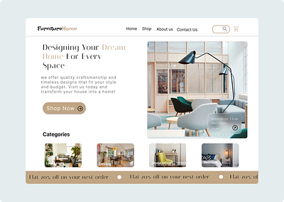 Furniture Store Website Design design furniture website mobile app ui ui design ui designer user interface ux design website design wen designer