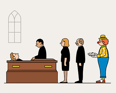 Open casket cartoon cartoonist design funny funny cartoon funny illustration humor illustration