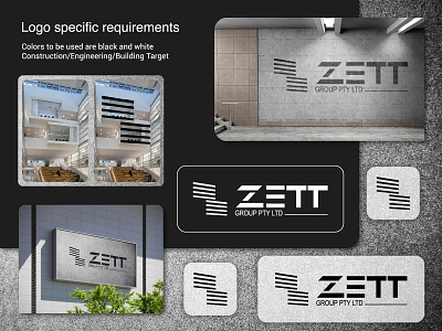 Zett Group Construction logo design