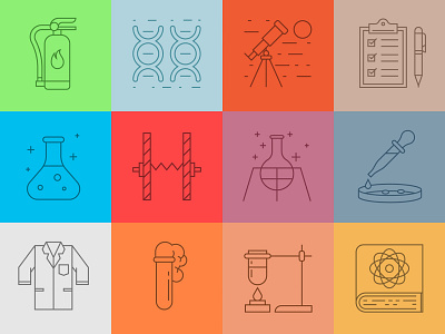 Colored Laboratory Icons icon design icon set icons lab lab icon laboratory laboratory icon vector vector icon