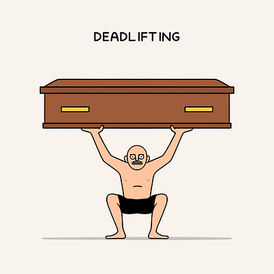 Deadlifting cartoon cartoonist design funny funny cartoon funny illustration humor illustration