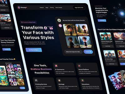 KimongAI - Image Generator Landing Page ai galerry image image generator
