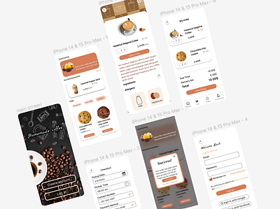 coffee shop branding design product design typography ui ux