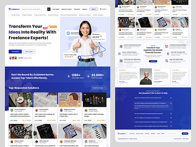 Lylo - Find Freelancer Landing Page creative web design find freelancer freelancer gigs job jobseeker