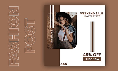 Design a Colorful Fashion Post For You booklet branding kit brochure brochure design ebook fashion posts flyer graphic design illustration poster design social media kit social media posts web banner