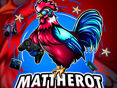 Mattherot Digital art logo 3d animation branding chicken design digitalart emotes gaming graphic design illustration kick logo pfp streaming twitch