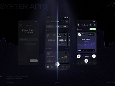 Syfter - Crypto Mobile App banking mobile app binance blockchain blockchain app coinbase crypto crypto swap crypto swap design cryptocurrency cryptocurrency app cryptocurrency design app exchange fintech ico mobile app mobile finance payment system startup swap wallet app design