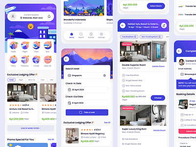 Bobo - Superapp Hotel Booking Mobile Design book hotel booking hotel holiday hotel hotel app staycation vacation