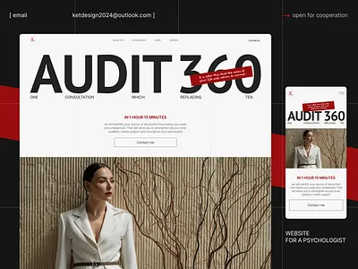 WEBSITE FOR PSYCHOLOGIST design landing landing page psychologist ui ui ux desig uiux web design website