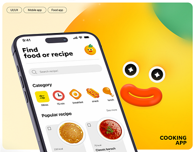 "Gusto" Food Mobile App - UX UI Design app design illustration mobile mobile app ui uiux ux