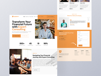Elevate Your Financial Services with Expert UI/UX Design clean consulting consulting business consulting webdesign financial design fintech fintech landing oage design landing page minimal trend webdesign