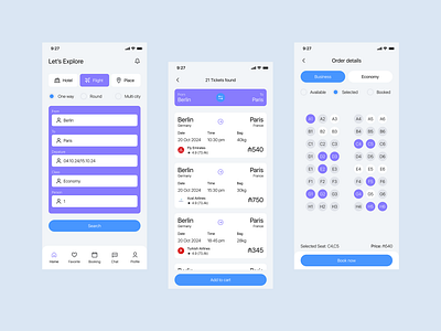 Flight UI Design Concept flight app ticket tour travel app ui user interface uxui designer