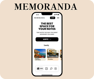 MEMORANDA: Design an app for notes app branding design graphic design logo typography ui ux