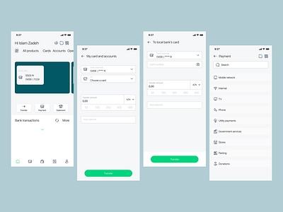 Mobile Bank App Concept: Designed for Easy and Intuitive Financi bank app bank screens financial mobile app ui ui design ux design