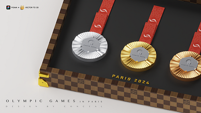 Olympic medal case in Figma-V3D 3d figma graphic design ui v3d visual design