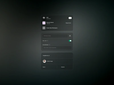 Onboarding Components / Dark clean components dark mode dark ui dashboard design desktop onboarding sign up toggle ui user interface ux