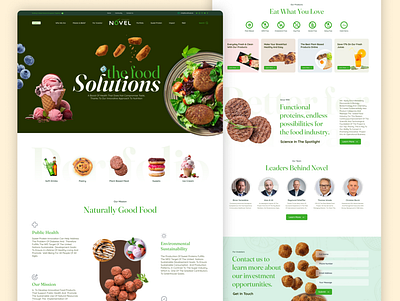 Healthy Food - Website Landing Page cleaneating creativedesign healthwebsite healthyliving landingpage nutrition organicfood ui uiux webdesign wellnessdesign