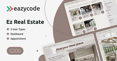 Ez Real Estate NoCode Web Template bubble template bubble.io eazycode nocode property sale real estate real estate agency web template