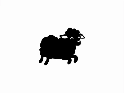 Playful Sheep Logo agriculture animal branding children design emblem farm icon illustration jumping kids lamb logo mark mascot playful sheep vector