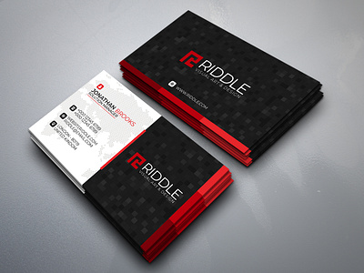 Riddle Corporate Business Card V2 branding business card card card design cards corporate corporate business card design illustration