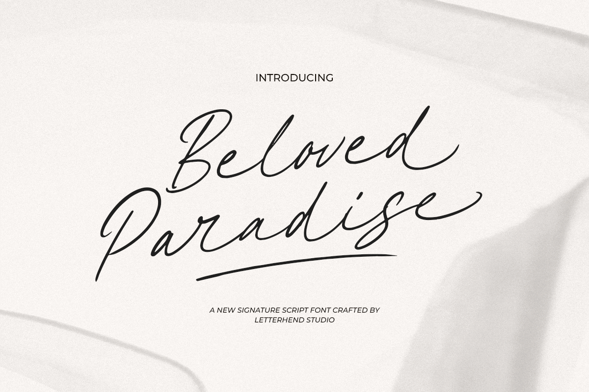 Beloved Paradise Signature Script beautiful font freebies