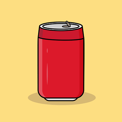 Minimalist Soda Can Illustration bolttle bottle can design graphic design hridaydas99 logo papsi red bottle soda