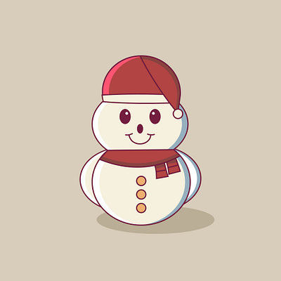 Festive Snowman Illustration christmas design man snow snowman