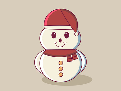 Festive Snowman Illustration christmas design man snow snowman