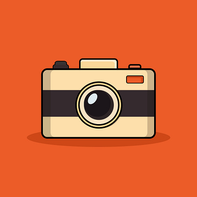 Retro Camera Illustration branding camera design graphic design hridaydas99 illustration logo ui vector