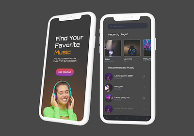 Innovative Music App Design app designer figma landing page mobile design music music app ui ux web design