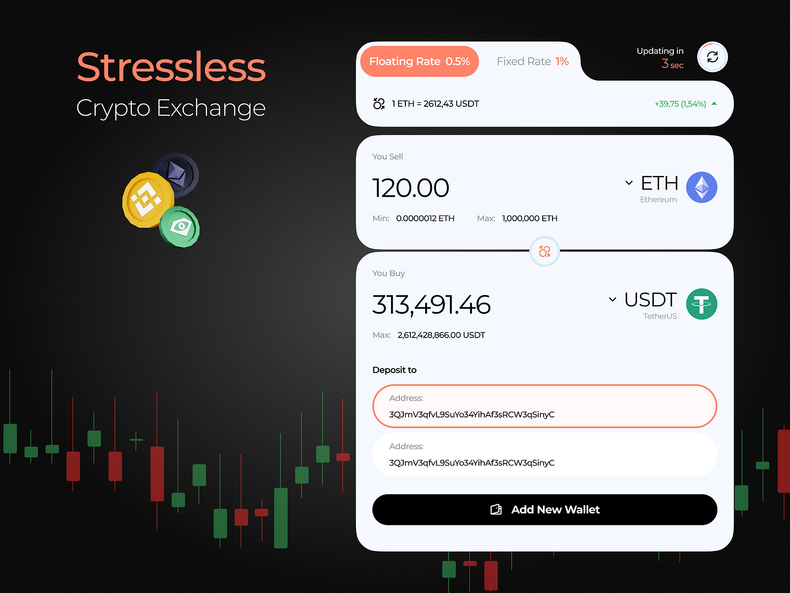 Crypto Exchange Widget Design By Yelyzaveta Bulkina On Dribbble