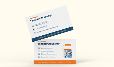 Business Card for the Europass Teacher Academy branding graphic design illustration logo typography vector