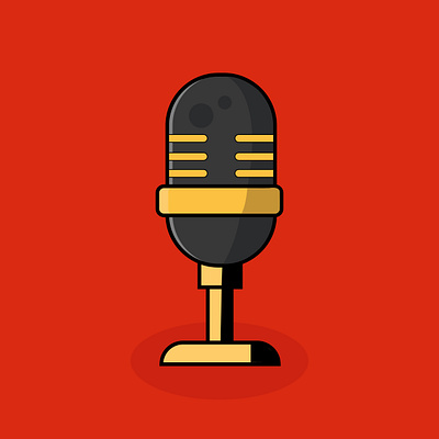 Microphone Illustration graphic design hridaydas99 illustration