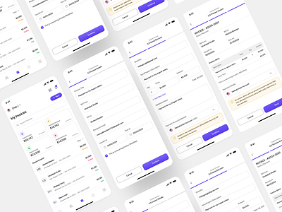 Invoice Flow : Fintech Application mobile app design product design ui user experience design