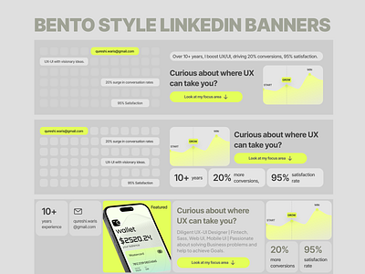 Bento Style Linkedin Profile Banners banner bento bento grid dailyux design grid job jobhunt linkedin linkedin community linkedin profile network professional profile ui uidesign userexperience userinterface ux uxd