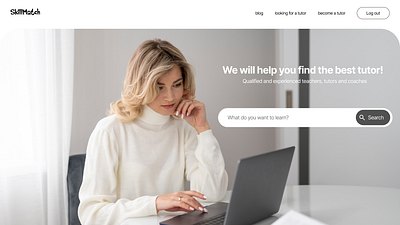 SkillMatch - website for finding a tutor corporate website design fot business landing page learning platform ui ux web design