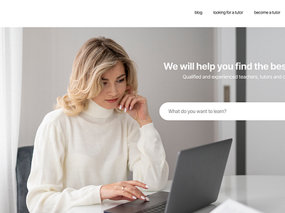 SkillMatch - website for finding a tutor corporate website design fot business landing page learning platform ui ux web design