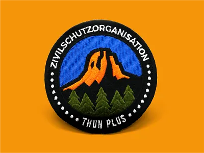 Mountain Patch – ZSO Thun Plus embroidered flat graphic design illustration patch