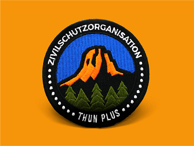 Mountain Patch – ZSO Thun Plus embroidered flat graphic design illustration patch