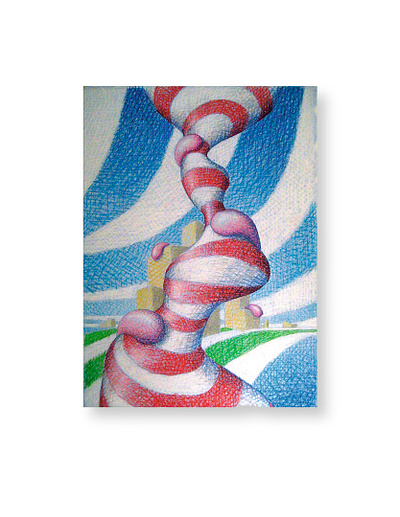 "sweet tornado treat" art canvas drawing illustration pastels sketch surealism tornado