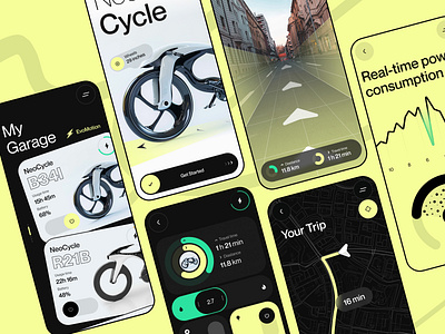 Smart Bike - Mobile App app bicycle bike biking crm cycling cyclist lock mobile route saas smart tracker ui ux wheels